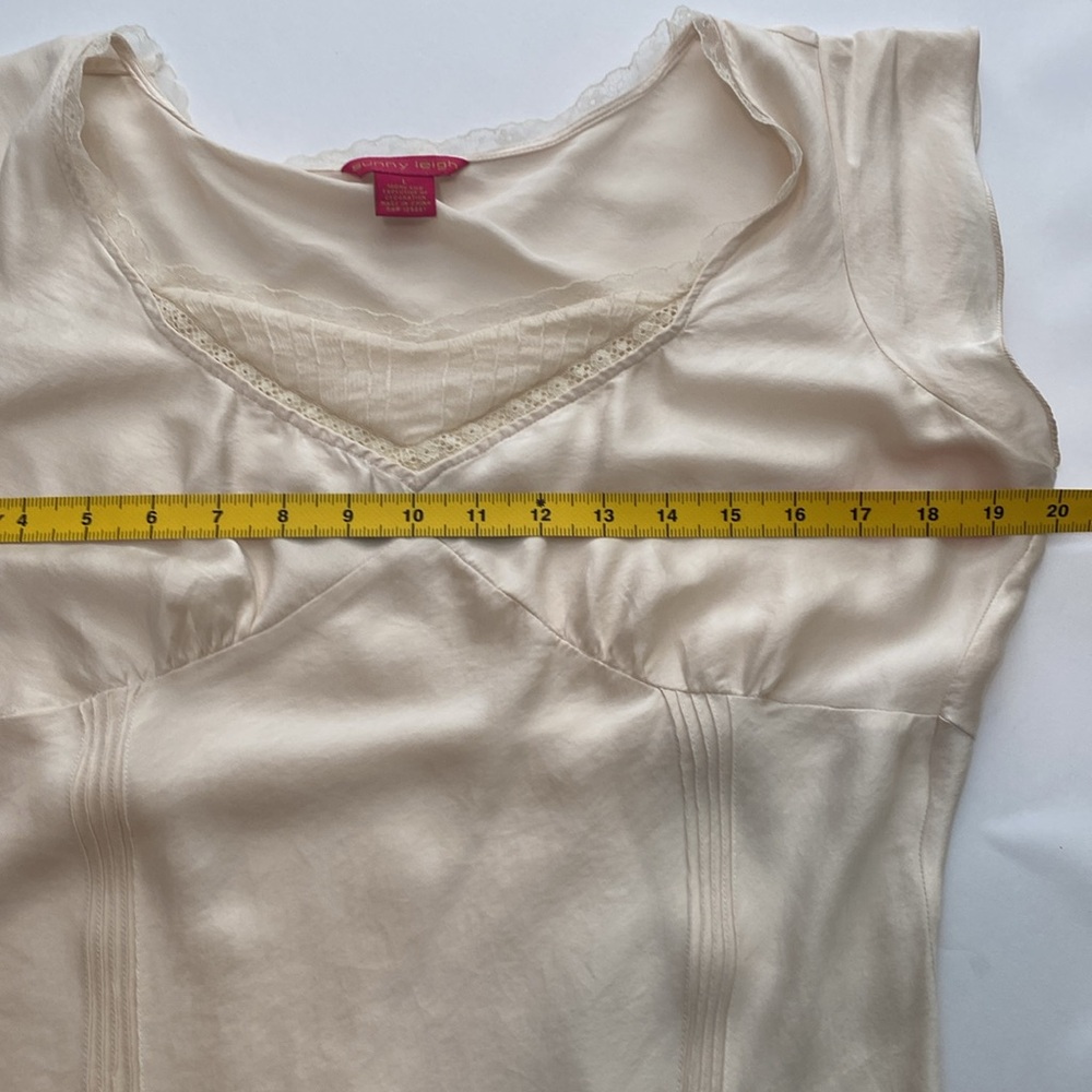 Vintage Sunny Leigh Romantic Silk Blouse size Large - Picture 7 of 7